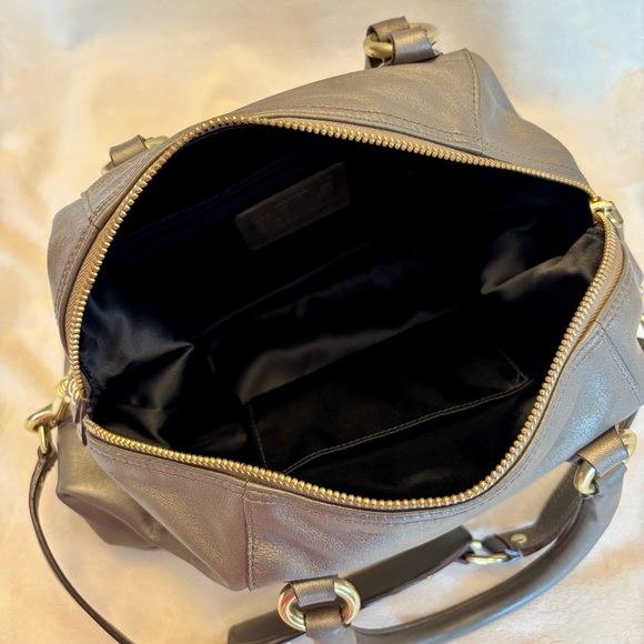 Vintage Coach Ashley Leather Satchel - Metallic Pewter - Picture 7 of 8